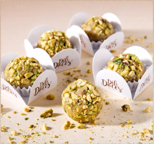 Brigadeiro de pistache · foto do cardápio Déli Doces